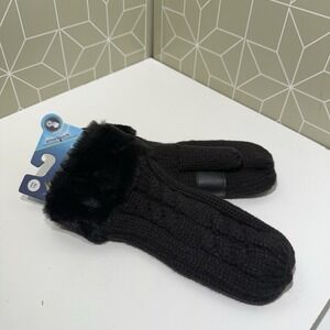 V-KE black‎ women's smart touch mitten A526K1 isotoner $38.00 retail